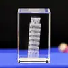 Trofeo de Cristal Luminoso Creativo Logo de Empresa Recuerdo de Aniversario Luz Nocturna LED Personalizada Adornos de Tallado Interior