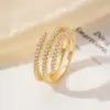 E-commerce Transfronteiriço Novo Mais Vendido Anel de Cluster de Diamantes em Formato de Cruz Moda Luxo Leve Nicho Design de Personalidade da Moda Anel