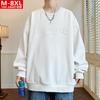 Suéter de punto de moda estilo Hong Kong para hombre con estampado de primavera y otoño, talla grande, talla extra, holgado, deportivo, casual, top