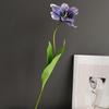 Mangueira simulada 2 folhas Flor barroca Abertura Tulipa Casa Modelo Quarto Decoração de casamento Flor falsa Atacado