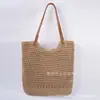 Nuevo Bolso Tejido Estilo Coreano Bolso Tejido de Paja Bolso de Mujer Artístico Retro Perezoso Vacaciones Playa Bolso de Hombro Bolso Tote