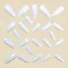 Uñas de Moda Europeas y Americanas con Forma de Diamante Blancas, Estilo Ins, Redondas y Almendradas, Uñas Desmontables Usables Simples y Elegantes