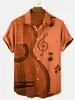 Camisa de Moda para Hombre Nueva y Moderna, de Comercio Exterior Europeo y Americano Transfronterizo, con Estampado Digital, Mangas Cortas y un Cuello de Solapa Único