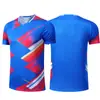 Camiseta Deportiva de Bádminton Ligera y Transpirable de Verano Corte Holgado Bloques de Color Cuello en V