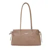 Bolso tejido estilo baguette para mujer, nueva colección 2026, color caqui, bolso vintage de un solo hombro con un sofisticado diseño de cordón, adecuado para ir al trabajo