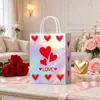 Nueva Bolsa de Empaque Blanca de Piel de Vaca de Amazon para San Valentín, Película de PE, Puntos, Bolsa de Regalo Resistente y Duradera