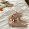Apariencia ImpresionanteDopamina DIY Zapatillas Lindas de Punta Cerrada EVA Transpirables Ligeras Zuecos de Verano para Mujer Tendencia Ins