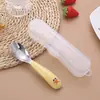 Acero Inoxidable 304 Cuchara Yuanbao Cuchara para Bebé Cuchara para Comer Cubiertos Portátiles para Niños Cuchara para Comida Complementaria Cuchara para Postre Cuchara