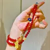 Collar de Cadena para Suéter con Diseño Retro de Calcedonia Translúcida Natural de Alta Gama y Lapislázuli