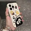 Adequado para Apple 18 Pro Max Desenho Animado Bola de Carvão Preta Batata Capa de Celular iPhone de Luxo High-End Casca Macia e Dura Customização UV