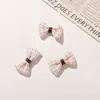 Estilo Coreano Fresco y Dulce Tela a Cuadros Lazo Corbata DIY Accesorios para el Cabello Pasadores Zapatos Calcetines Bolsas Accesorios de Ropa