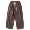 Pantalones Casuales Melard Talla Grande Pantalones Pesados Rectos Modernos Americanos Retro Sueltos Recortados Pantalones Casuales