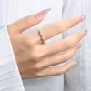 Anel Fino de Diamante para Mulheres, Estilo Japonês e K, Círculo Fino de Nicho, Pequeno Anel de Diamante, Abertura Exquisita, Anel Aberto de Ouro Empilhável