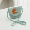 Bolsita Pequeña Linda de Verano para Niños Bolso Nuevo para Mujer Celebración en Línea Monedero de Moda Bolso de Paja Bolso Cruzado de Viaje para Bebé Moderno