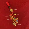 Chaveiro de Cobre Estilo Chinês Peixe Koi de Alta Qualidade, Amuleto da Sorte, Pingente para Celular, Gancho para Bolsa