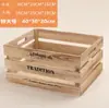 Accesorios de Exhibición para Supermercado Caja de Madera para Frutas Almacenamiento Caja Antigua Cuadrado de Madera Exhibición para Supermercado