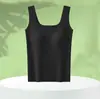 Camisola Beauty Back Sem Costura de Verão para Mulheres, Top Regata Esportivo com Decote Quadrado Integrado Anti-Exposição, Adequado para Usar em Camadas ou Sozinho