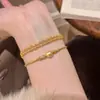 Pulsera de encaje corrugado con cinta dorada de arena que no se decolora, nicho, todo para combinar, joyería apilable, regalo exquisito para amigas, accesorios