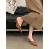 Zapatos Planos para Mujer 2025 Nuevo Otoño Zapatos de Mujer con Faldas, Zapatos de Tacón de Aguja, Tacones Altos de Punta Fina, Zapatillas de Media Caña con Puntera Reforzada para Mujer