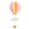 Adornos colgantes tridimensionales para fiestas de cumpleaños y vacaciones de jardín de infantes, globos aerostáticos de amor, colgantes de nubes.