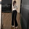 Traje Deportivo Casual Moderno y Elegante para Mujer Verano 2025 Nuevo Manga Corta Pequeño Aroma Pantalones de Pierna Ancha Conjunto de Dos Piezas que Reduce la Edad