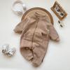 Mameluco para Recién Nacidos Estilo Coreano, Nuevo Estilo para Niños y Niñas, Monito Versátil Forrado de Polar, Mameluco con Cierre tipo Chaqueta para Bebés