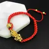 Pulseira de corda vermelha corajosa ingbao trançada com contas de dinheiro couro Pulseira Hill para homens e mulheres pulseira de mão trançada couro joias de descanso atacado