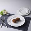 Prato de bolo oco estilo ocidental estilo europeu prato plano prato de jantar prato de frutas de cerâmica em relevo prato de páginas