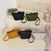 Bolso de cubo tejido de alta gama transfronterizo para mujer, nuevo bolso versátil para el antebrazo 2026, bolso de hombro y bandolera, bolso de trabajo