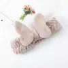 Tiara Coreana Borboleta Em Relevo Laço Orelhas de Coelho Moda Simples Aro de Cabelo Pelúcia Faixa de Cabelo para Lavar o Rosto