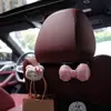 Nuevo Lindo Dibujo Animado Femenino Estampado de Leopardo Gatito Lazo Gancho para Coche Estante de Almacenamiento para Asiento Trasero Decoración de Coche