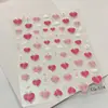 Nuevas Lindas Pegatinas Decorativas para Uñas Transparentes en Forma de Corazón Verano Color Nude Gradiente Accesorios de Diamante Pegatinas Blancas para Uñas
