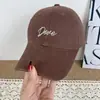 Gorra de Béisbol Suave con Bordado de Letra Simple para Mujer, Gorra Casual Estilo Coreano para Adelgazar el Rostro, Visera Versátil para Primavera y Verano