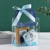 Bolsa de Tote de PVC Pequeña Margarita Bolsa para Dulces de Boda Bolsa de Regalo Cuadrada Bolsa de Embalaje Bolsa de Plástico de Mano