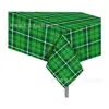 Zb010-Rua Verde. Toalha de Mesa Parker's Day Party 130*220cm Xadrez Verde Toalha de Mesa Descartável Pe Tablecloth