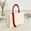 Bolsa de Lona Laminada en Stock, Bolsa de Compras de Lona Impermeable Tridimensional, Bolsa Tote Lisa para Impresión de Logo