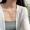 Colar Nalan S925 Prata Esterlina Leve Luxo Gota d'Água Onda Design Simples Versátil Nicho Colar Y01079