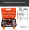 Conjunto de ferramentas combinadas para reparo de máquinas com 82 peças Conjunto de soquetes para ferramentas de reparo automotivo com 121 peças Conjunto de ferramentas para reparo doméstico com 46 peças