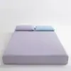 Juego de tres piezas de sábana bajera ajustada Sam, modelo idéntico, clase A, nylon de seda helada, refrescante, funda de colchón de seda helada, protector de colchón a prueba de polvo de cobertura completa, pieza individual 3