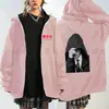 Sudadera con cremallera estilo BTS JIMIN, foto en blanco y negro, chaqueta cárdigan casual holgada para fans