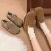 Botas de invierno para mujer estilo Birkenstock retro, totalmente cerradas, forradas de polar, colección nueva 2026, zapatos de algodón sin cordones, zapatos peludos, botas de nieve engrosadas y cálidas