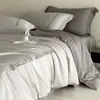 Juego de Cuatro Piezas de Seda Hielo Personalizado Funda de Edredón de Verano Sábana de Cama de Lujo Ligero de Gama Alta Seda Sueño Desnudo Juego de Tres Piezas de Ropa de Cama de Verano