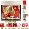 Ocho Direcciones de la Riqueza Moneda de 50 Centavos Árbol de Dinero Árbol de la Fortuna Hecho a Mano Kit de Materiales para Marco de Fotos DIY Regalo de Apertura