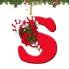Novas decorações de Natal personalizáveis com 26 letras em inglês para o Natal transfronteiriço, enfeites de árvore de Natal, pingentes