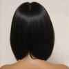 Peruca bobo de cabelo curto para meninas, peruca bobo de cabelo liso, cabelo na altura dos ombros, topo craniano alto, conjunto de cabeça inteira, uma geração de cabelo