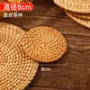 Descanso de Rattan, Descanso de Panela Anti-Escaldante, Descanso de Tigela, Descanso de Mesa de Jantar Resistente a Alta Temperatura, Descanso de Prato, Porta-Copos, Suporte para Bule de Chá, Tecelagem de Caçarola