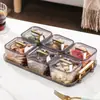 Prato de Frutas Levemente Luxuoso, Sala de Estar, Mesa de Centro Doméstica, Prato de Exibição para Lanches, Caixa de Armazenamento de Doces, Prato para Nozes e Frutas Secas com Compartimentos