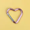 Ventas Directas de Fábrica Aleación de Aluminio No. 5 Mosquetones de Corazón Coloridos 42*40mm Hebilla de Corazón de Durazno para Exteriores Gancho para Mochila de Montañismo