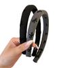 Explosiones de TikTok Internet Rojo Color Gris Lindo Lazo Estampado Esponja Combinable Diadema Superior Craneal Alta Accesorios para el Cabello Sello para el Cabello Mujeres