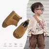 Botas de moda infantil, coleção outono e inverno: botas confortáveis, de sola macia, para tornozelo para meninos, botinhas estilo Martin para bebês, botas de algodão estilosas e retrô para meninas